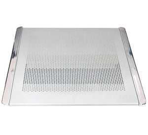 Panca per Sala Attesa 4 Posti da Ufficio con Cuscino e Tavolino in Acciaio e Similpelle Argento/Blu