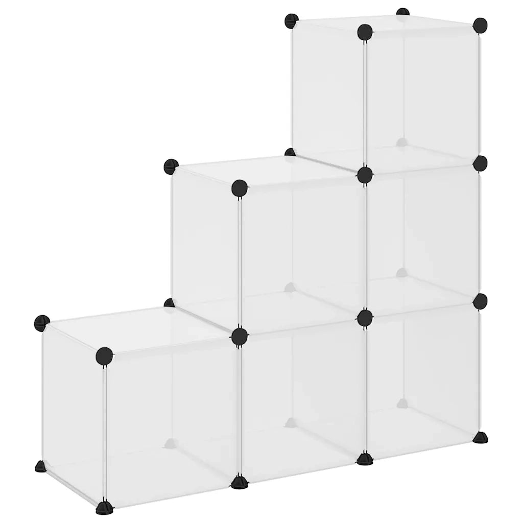 Organizzatore Portaoggetti con 6 Cubi Trasparenti in PP CFW5516578