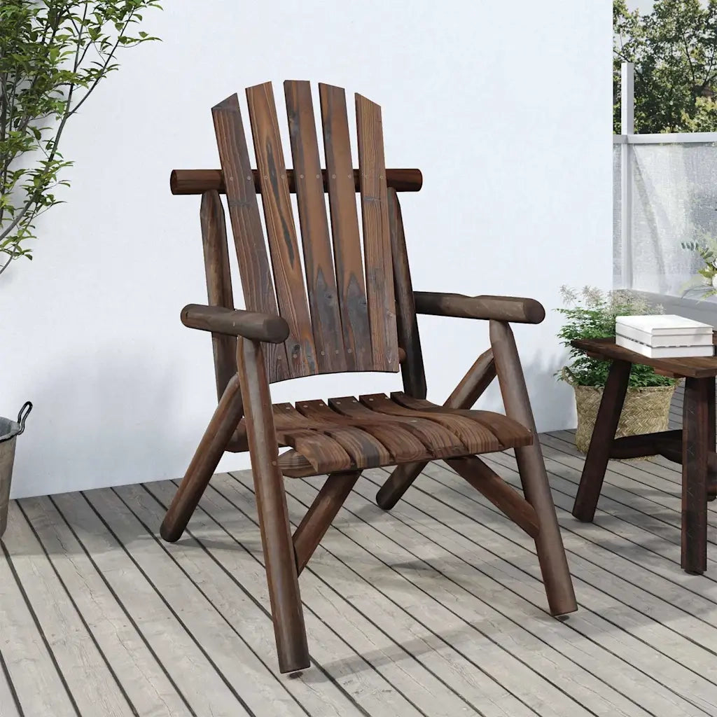 Sedia da patio-Sedia da Giardino 68x86x103 cm in Legno Massello di Abete Rosso 709475