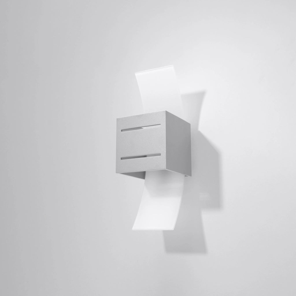 Applique Padova grigia vetro/alluminio G9 1 luce Pure Lume