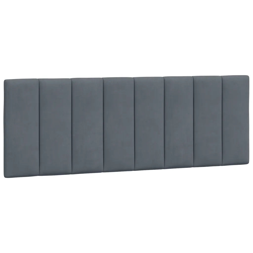 Letto con Materasso Grigio Scuro 140x190 cm in Velluto