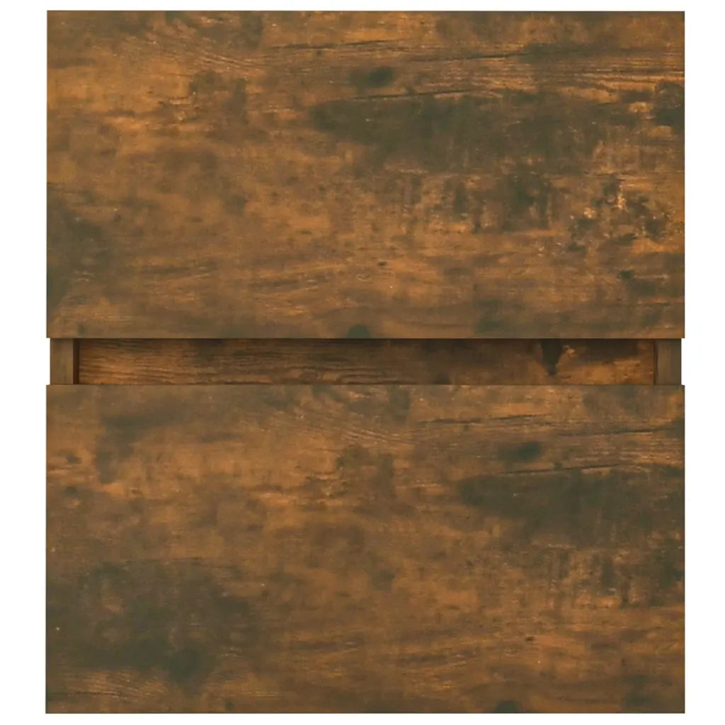 Mobile Lavabo-Armadietto da bagno Rovere Fumo 41x38,5x45 cm in Legno Multistrato