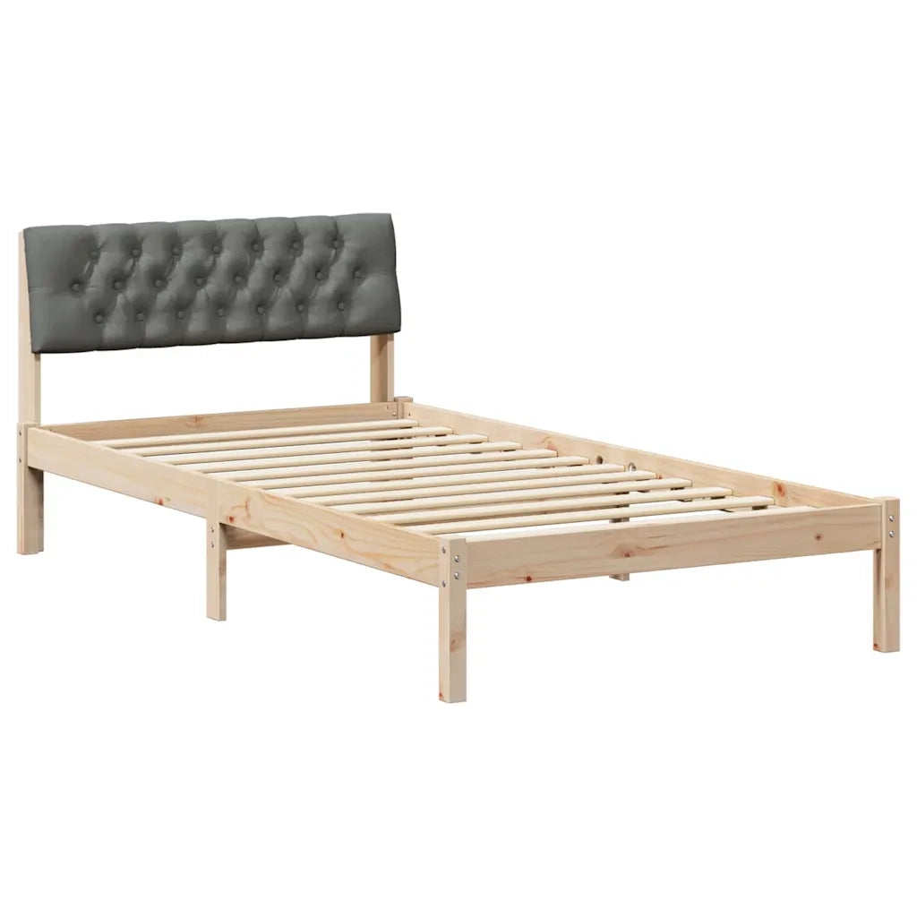 Struttura del Letto marrone e grigio scuro 100 x 200 cm 878630
