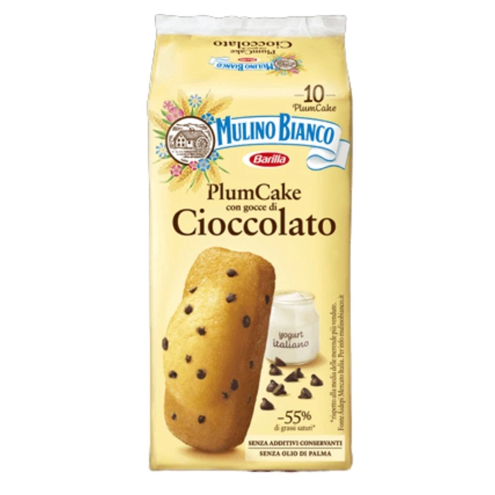 Mulino bianco plumcake con gocce di cioccolato confezione da 10 plumcake - 350 grammi totali