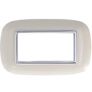 Trade Shop - Placca Oval 3 4 6 Moduli Colore Sabbia Compatibile Con Bticino Axolute -  -6 Fori     -