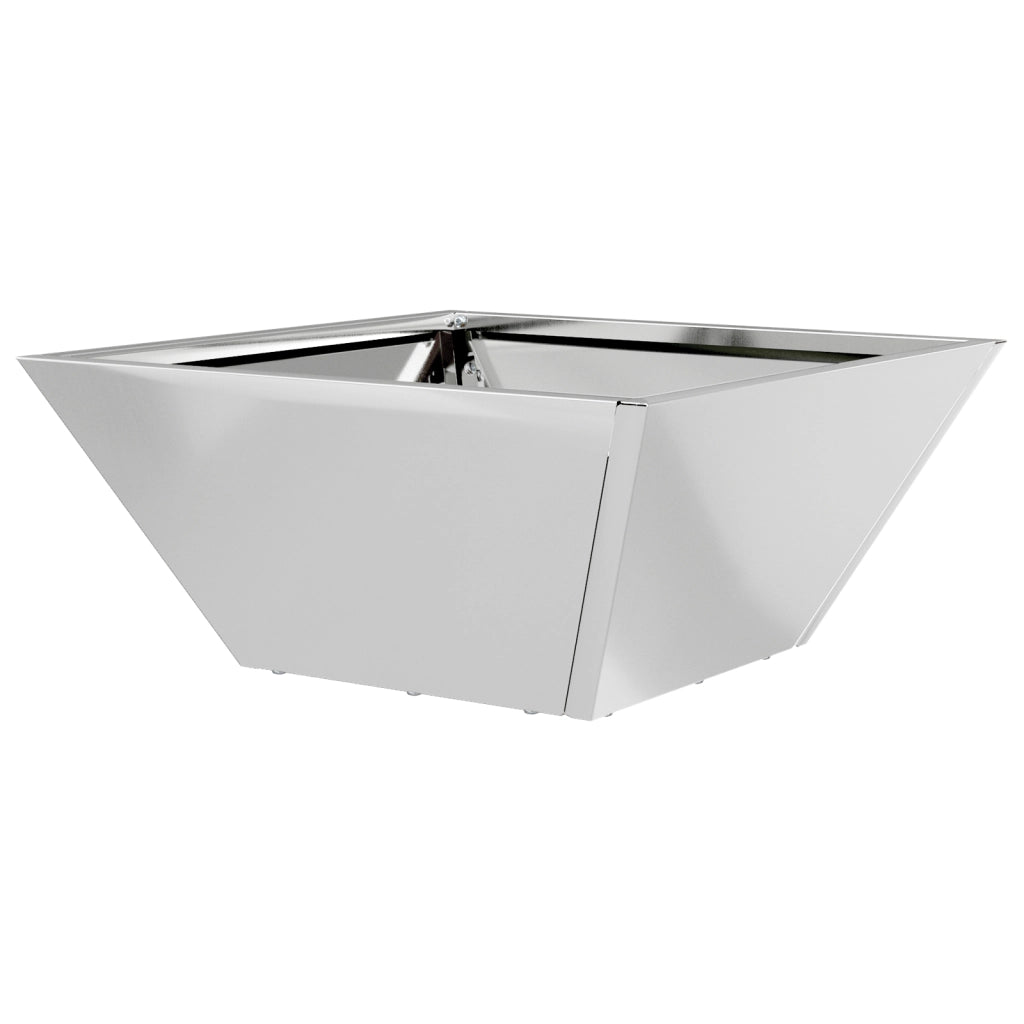 Vaso in Metallo Acciaio zincato 35 x 35 x 15 cm Vasi Vaso