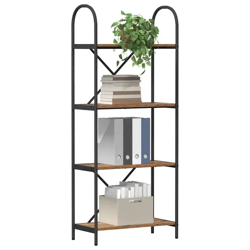 Libreria-Scaffale per Libri-Mobile di Stoccaggio Rovere fum¨¦ 60 x 30 x 146 cm Legno multistrato 360950