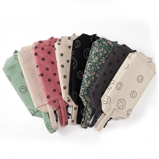 Set di Bagno Completo per Donne - Borsa di Cosmetici in Corduroy con Rete