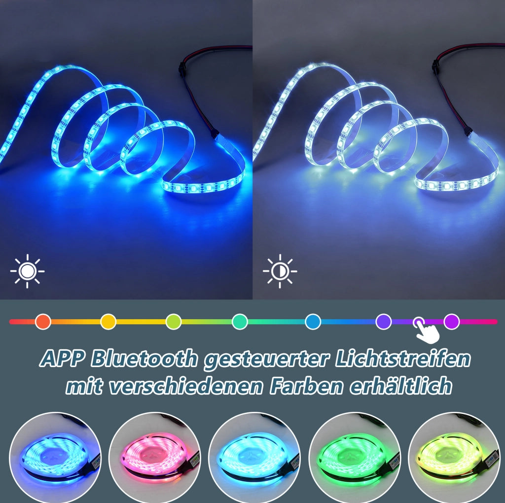 Credenza bianca lucida con LED e 4 cassetti