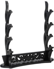 Sostegno per Spada in MDF Solido - Base per Spada Standard - Display per Katana - Base per Pavimento - Supporto Multifunzionale - Dimensioni Eleganti 38,5 x 10,1 x 40,5 cm - Base per Spada Standard