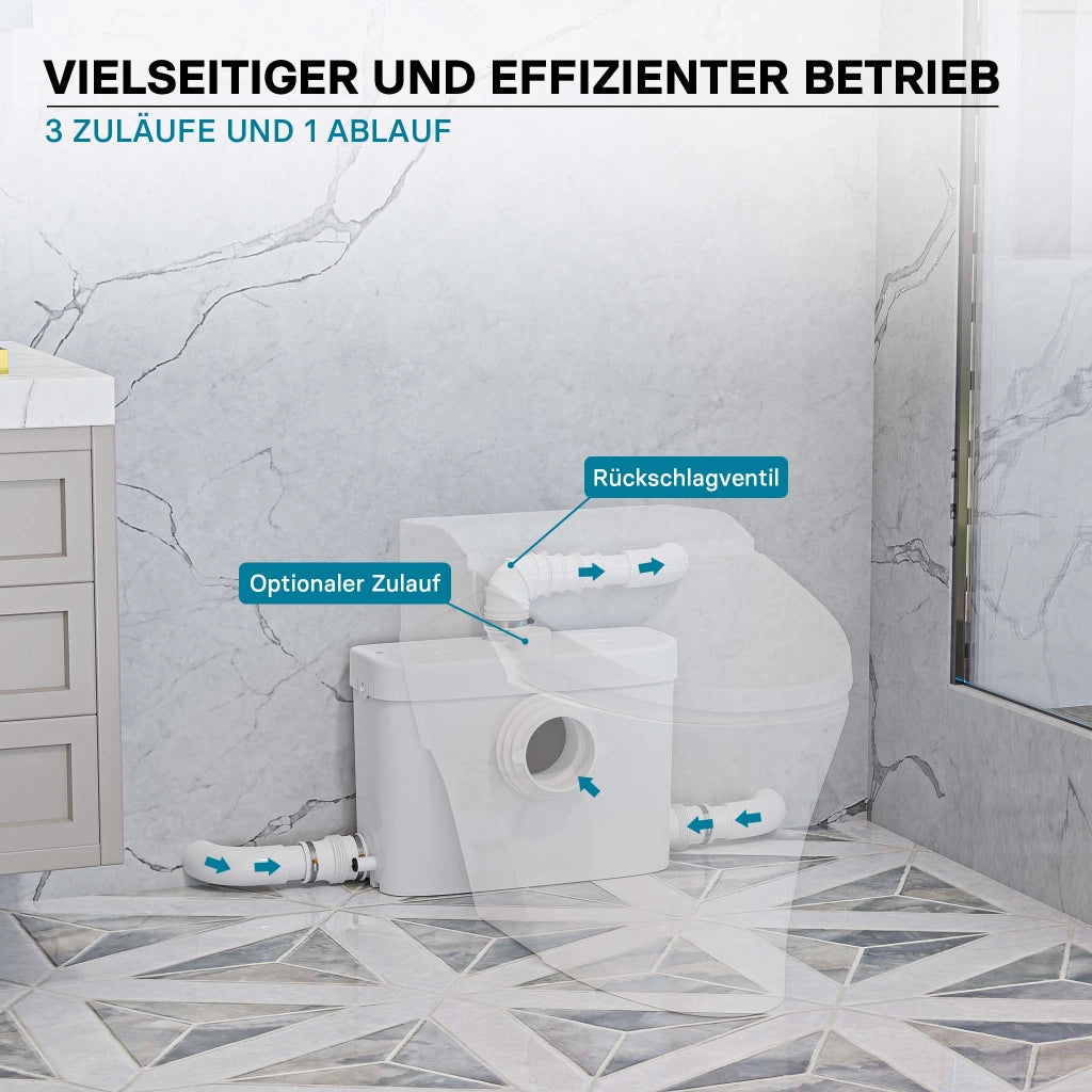 Stazione di sollevamento acque nere 3/1 450W con trituratore WC e attacco frontale