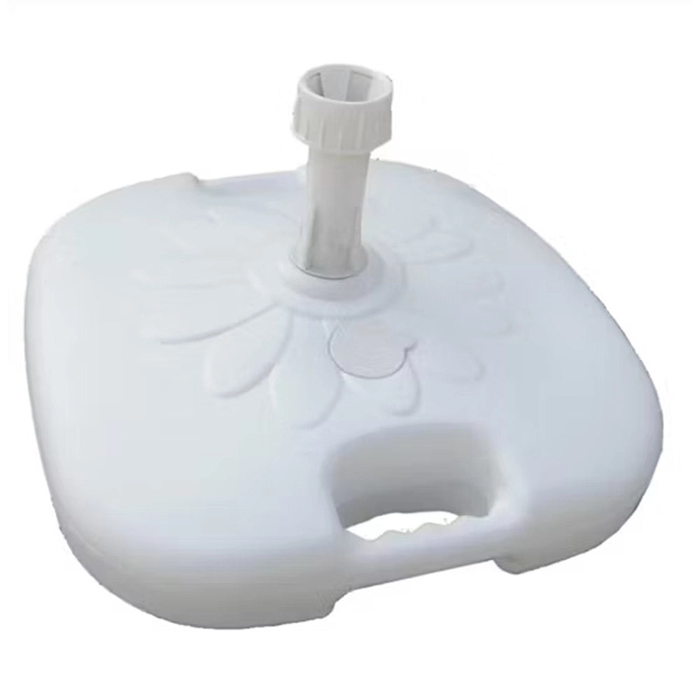 Trade Shop - Base Per Ombrellone Da Giardino Spiaggia Riempibile 14lt 44.5x44.5xh10cm Bianco 008654 -