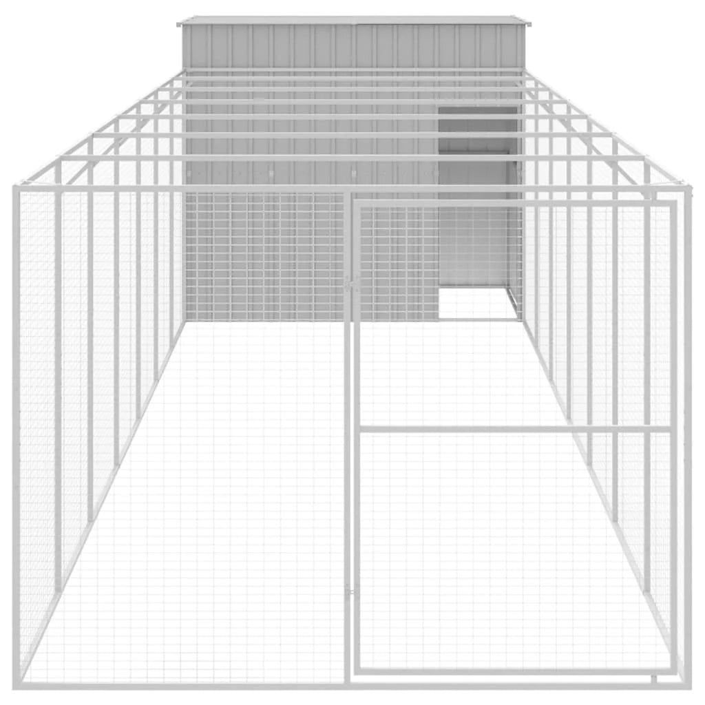 Cuccia per cani con recinto chiaro 214 x 865 x 181 cm grigio 02_0043512