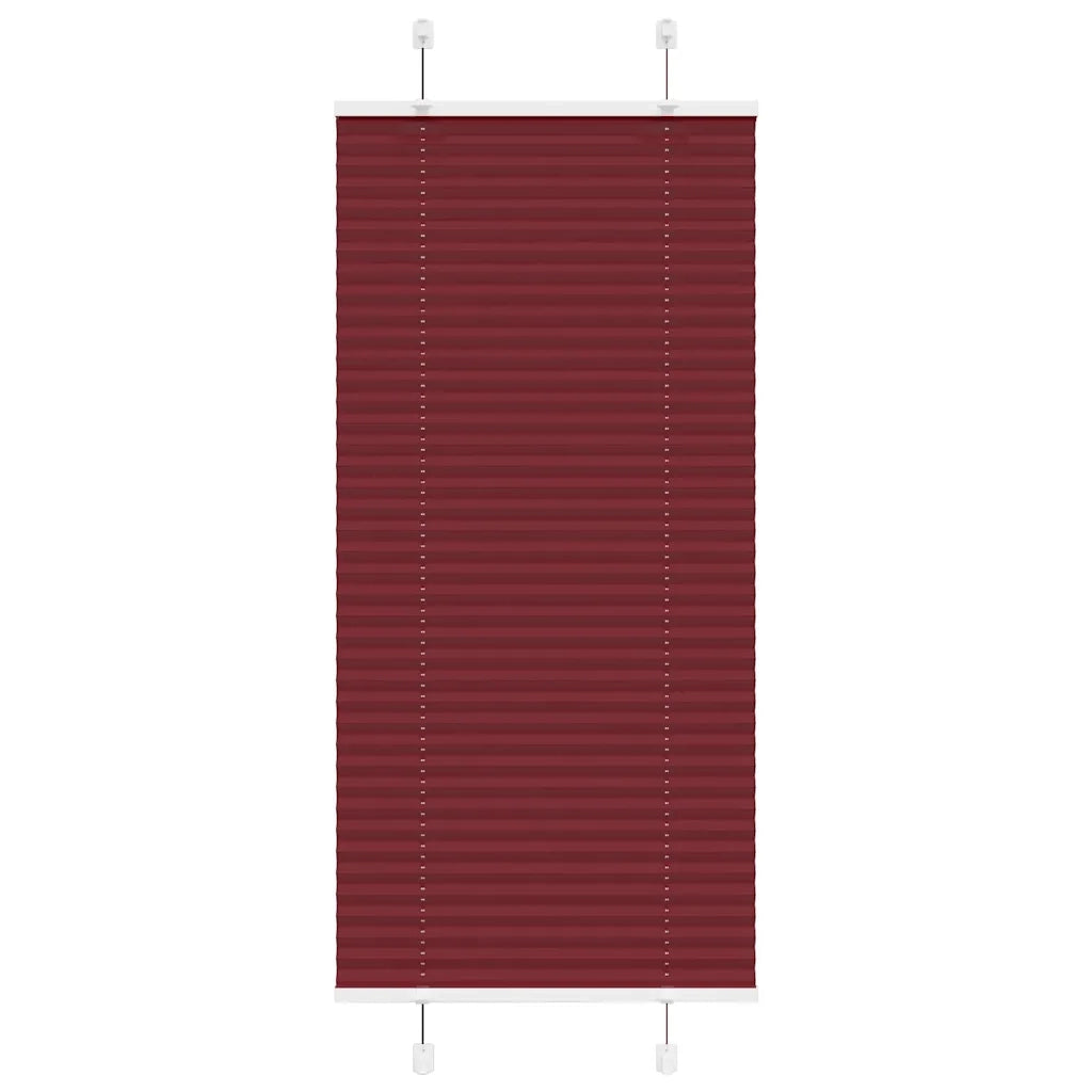 Tenda Plissettata Rosso Bordeaux 65x100 cm Larghezza Tessuto