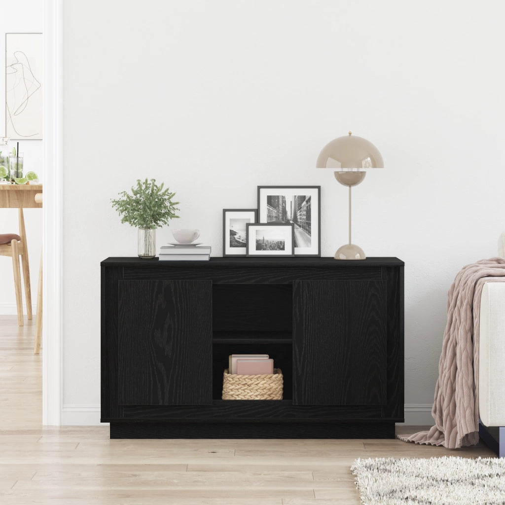 Credenza Rovere Nero 102 x 35 x 60 cm Legno multistrato 862815