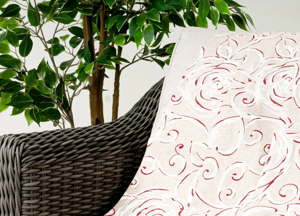 Telo Arredo Granfoulard Copritutto Cotone Made Italy Vari Disegni Arredatutto Copriletto Multiuso - 1 Piazza - Amelie Rosso
