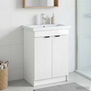Mobiletto da bagno sotto il lavello Bianco Lucido