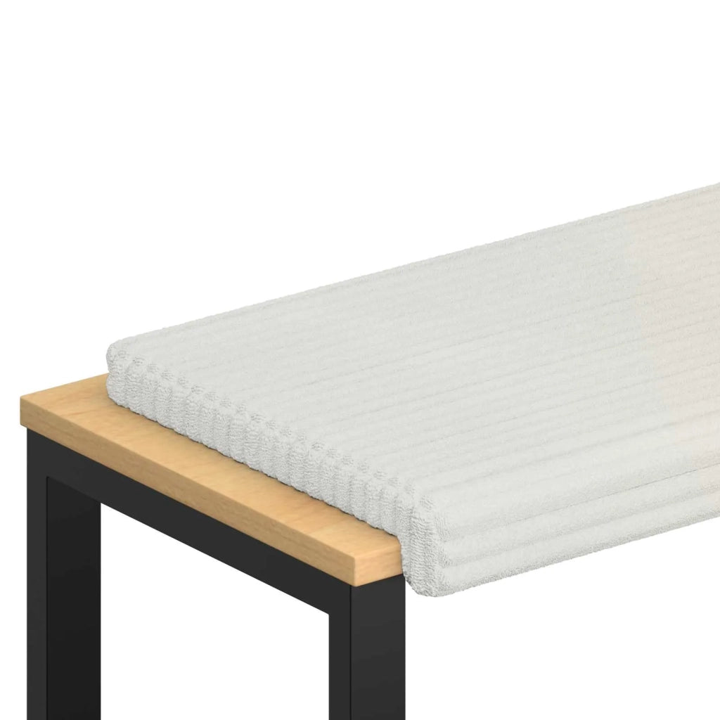 Cuscino per panchina Corduroy Morbido Crema Profondità 35 cm 42043375