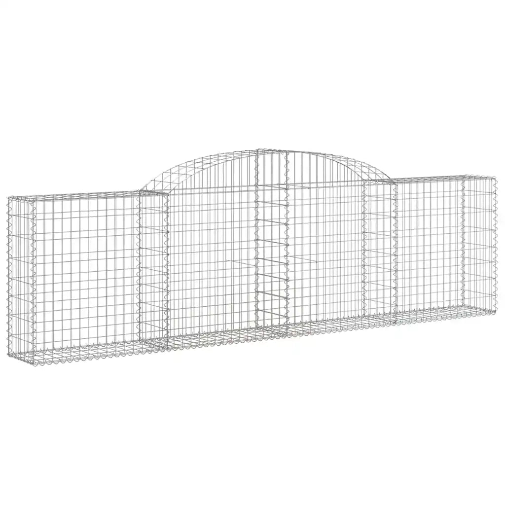 Cesti Gabbioni ad Arco 7 pz 300x30x80/100 cm Ferro Zincato 3146508