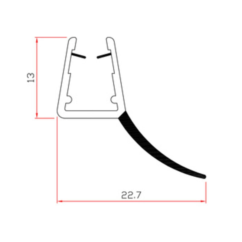 GUARNIZIONE PER BOX DOCCIA 2 M MOD.407- TRAFILO- 10,0 pz