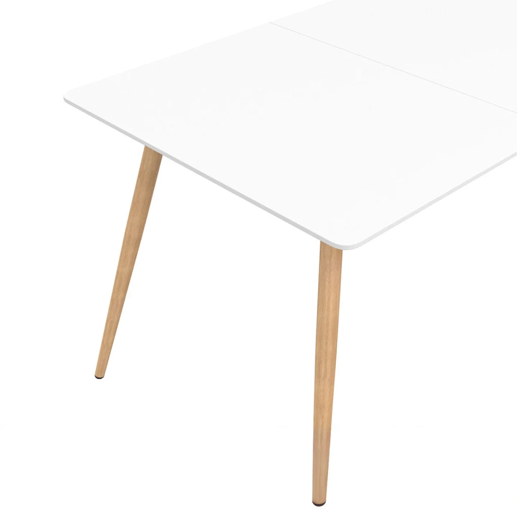 IDMarket - Tavolo da pranzo scandinavo per 6 persone bianco 120 cm SARA