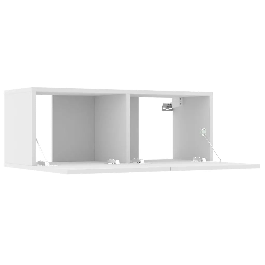 Set Mobili Porta TV 8pz Bianco in Legno Multistrato 3114230