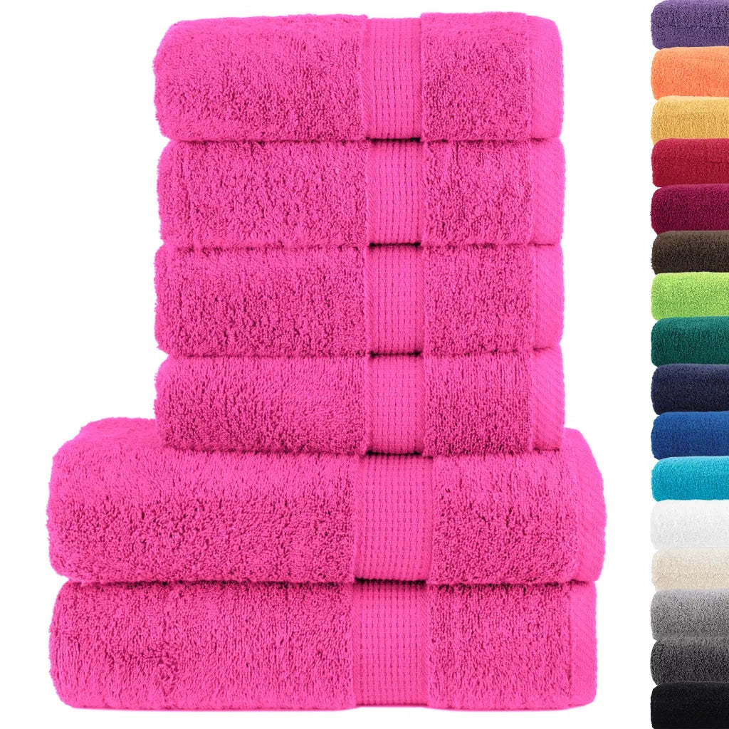 Set ASciugamani SOLUND 6 pz | Teli per bagno Rosa 600 gsm