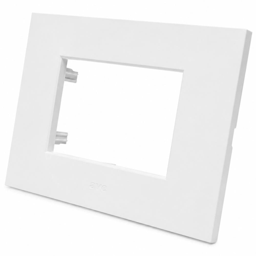 Placa in tecnopolimero smart easy s44 per serie civile *** colore bianco opaco, numero posti 3 moduli, confezione 1