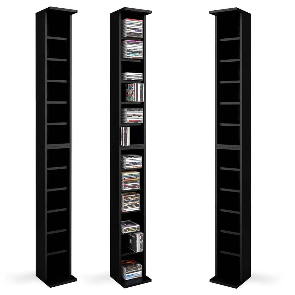 Vicco Scaffale porta cd Nero 21 x 183.6 cm Alto