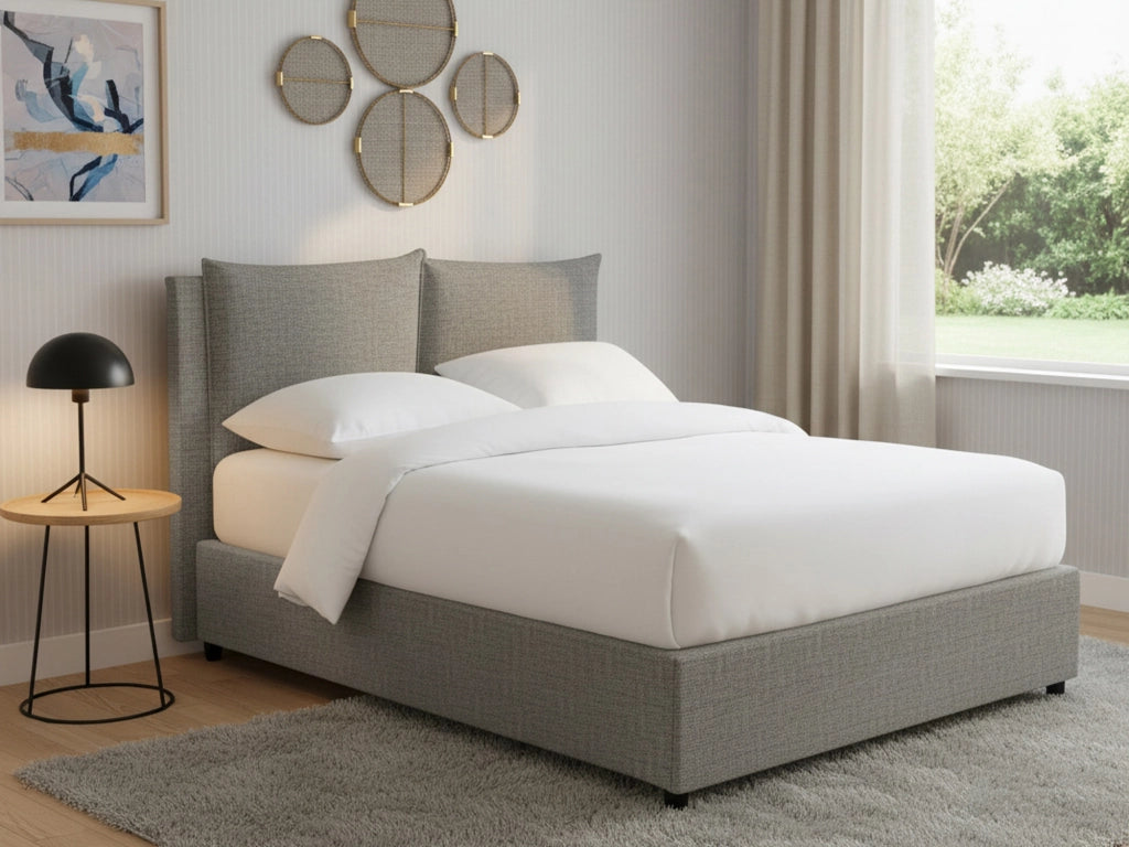 Todmorden, Letto Singolo Sfoderabile Made in Italy, Grigio Cenere