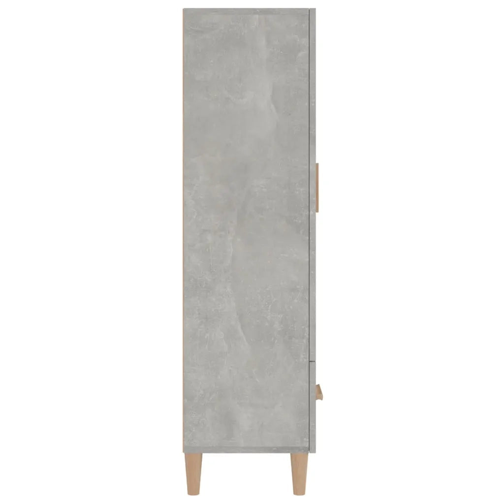 Credenza Grigio Cemento 70x31x115 cm in Legno Multistrato 812532