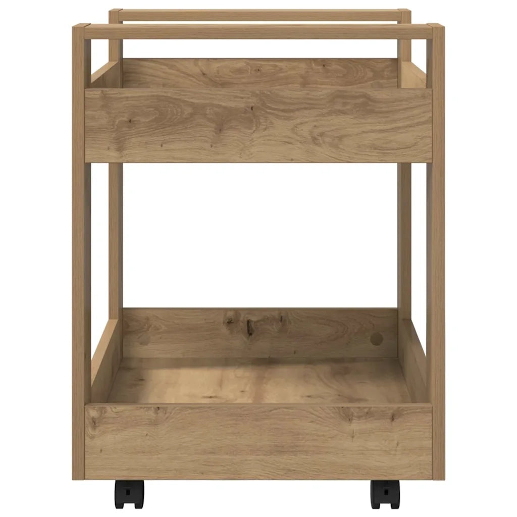 Carrello da Scrivania Rovere artigianale 60 x 45 x 60 cm