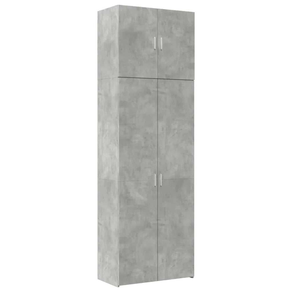 Credenza buffet cassettiera mobile contenitore organizer cucina soggiorno soggiorno alto 80 x 42,5 x 249 cm derivati ​​del legno grigio 02_0034723