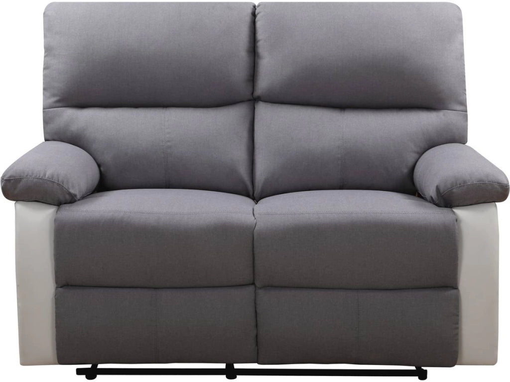 Divano "Lincoln" - 147 x 89 x 103 cm - 2 posti a sedere - Bianco / grigio chiaro