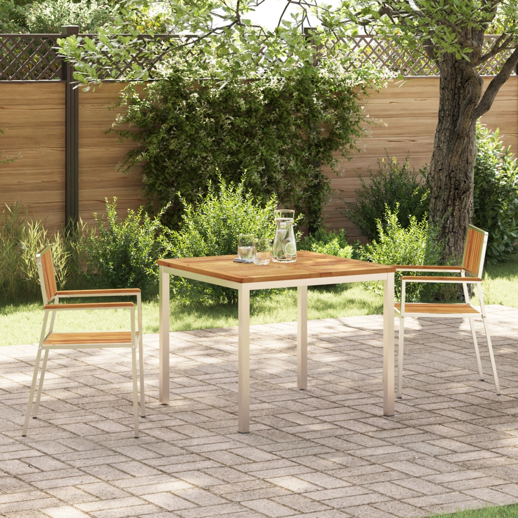 Set da Pranzo da Giardino  3 Pezzi Legno Massello di Acacia