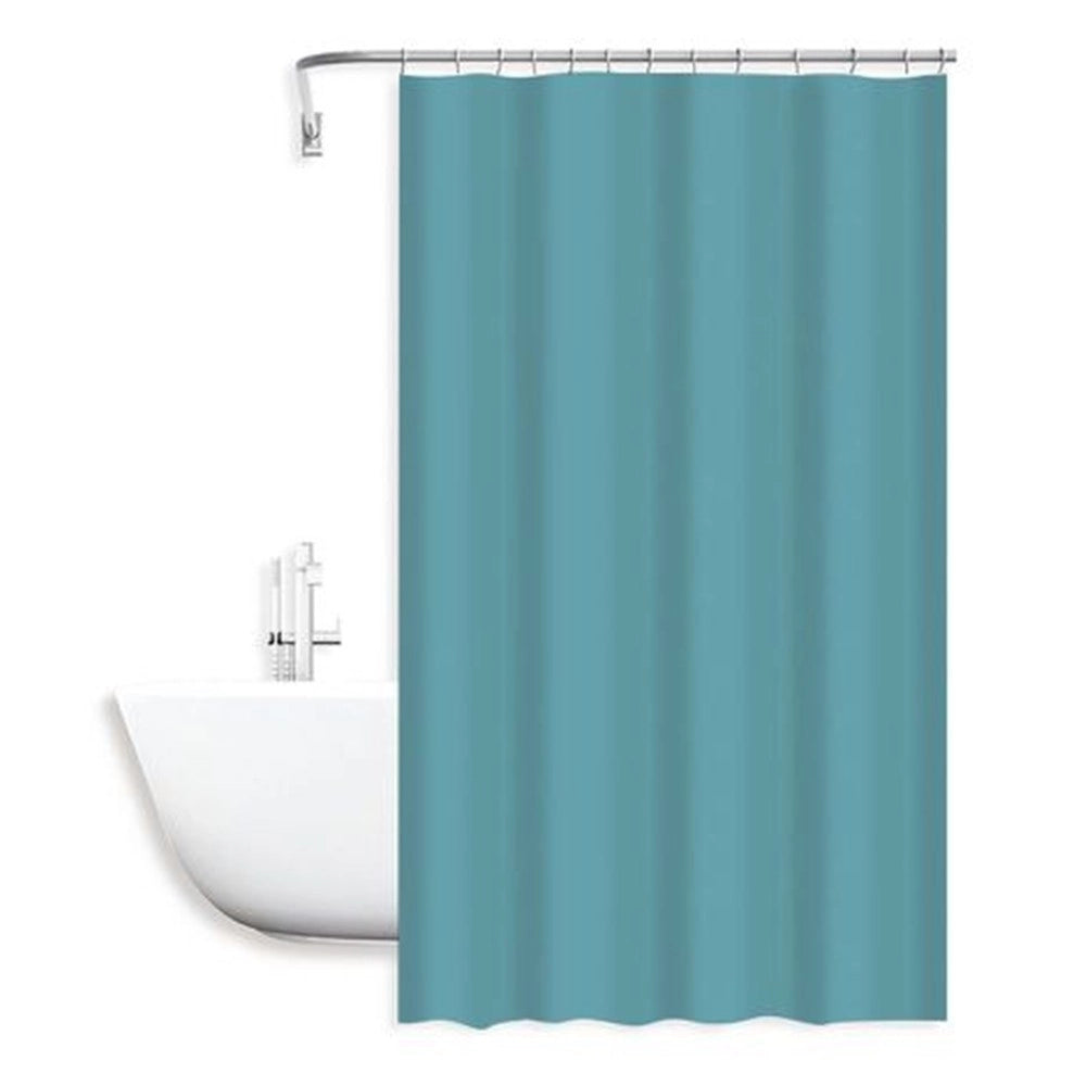 Trade Shop - Tenda Doccia Antimuffa Impermeabile 240 X 200cm Ganci Anelli Bagno Celeste 79717 -