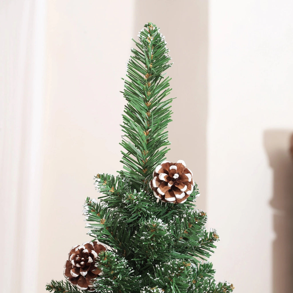 Albero di Natale Artificiale 180 cm 618 Rami con Pigne Verde