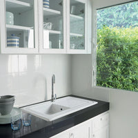 Lavello da incasso in ceramica C280 1 vaschetta 90×50 – Bianco