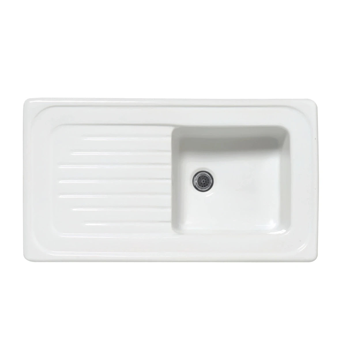 Lavello da incasso in ceramica C280 1 vaschetta 90×50 – Bianco