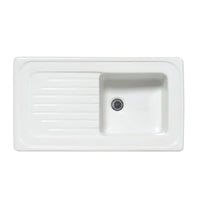 Lavello da incasso in ceramica C280 1 vaschetta 90×50 – Bianco