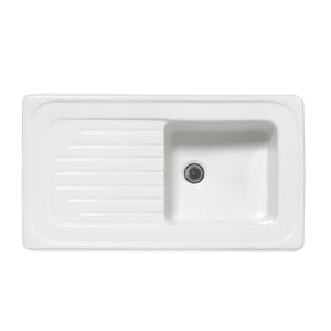 Lavello da incasso in ceramica C280 1 vaschetta 90×50 – Bianco