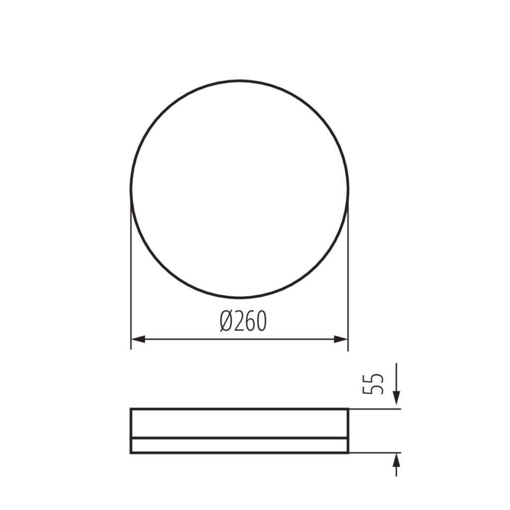 Plafoniera LED tonda 26cm 26W bianca 4000K IP65 Kanlux