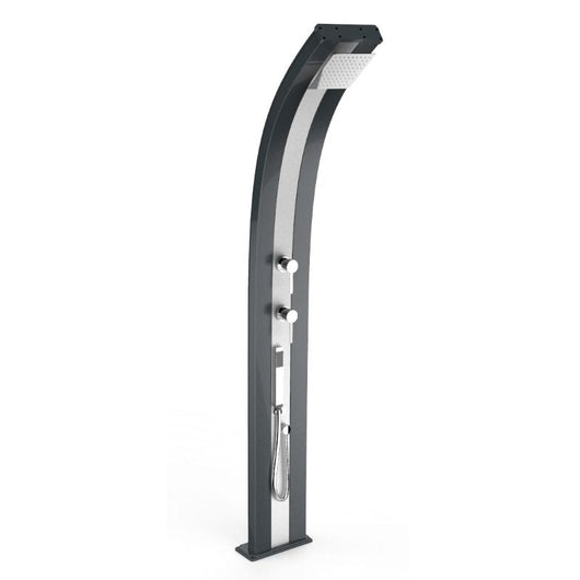 Doccia Tradizionale In Alluminio Dada Con Misceltore E Doccetta Mobile Colore Antracite/Inox Cv-D345/7016-I