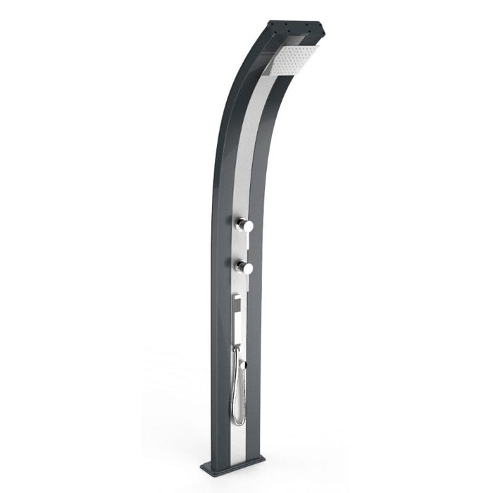 Doccia Tradizionale In Alluminio Dada Con Misceltore E Doccetta Mobile Colore Antracite/Inox Cv-D345/7016-I