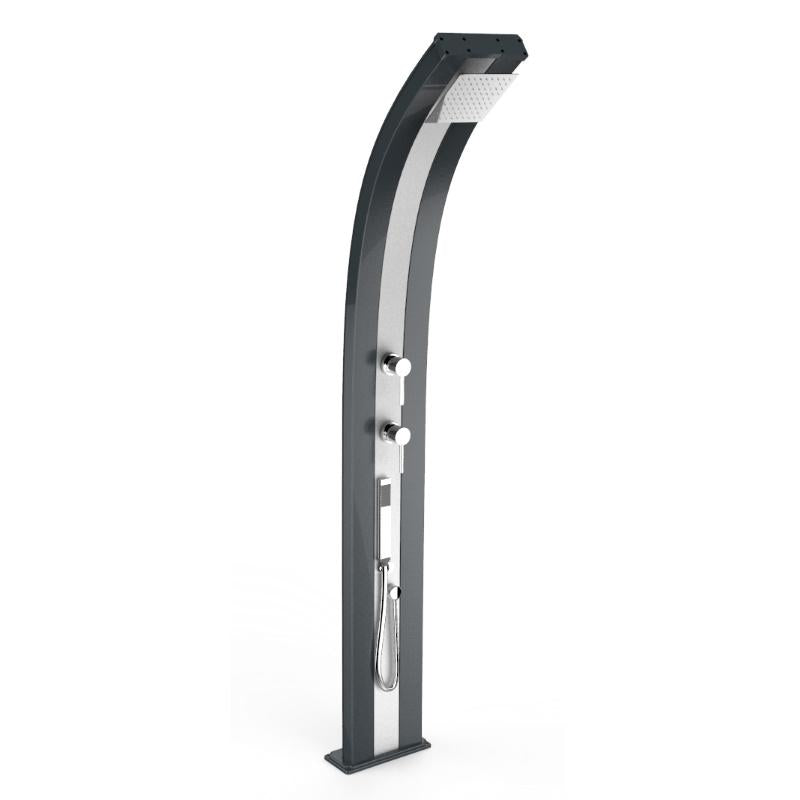 Doccia Tradizionale In Alluminio Dada Con Misceltore E Doccetta Mobile Colore Antracite/Inox Cv-D345/7016-I