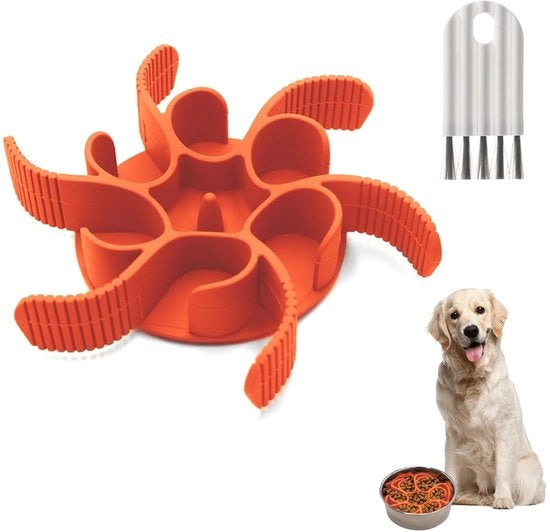 Alimentatore per cani - Funzionale per una digestione sana - Arancione - Sostenibile