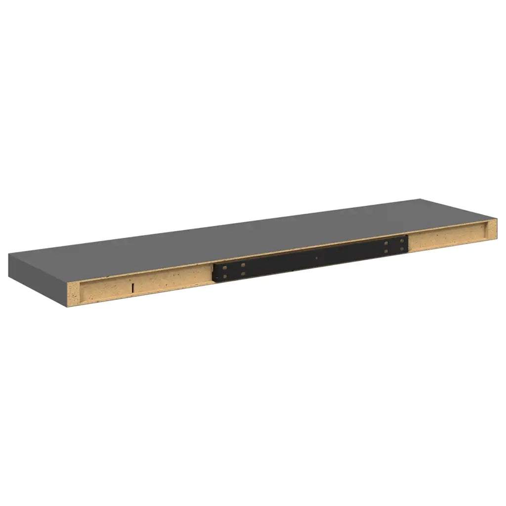 Scaffale a Parete Grigio Lucido 90x23,5x3,8 cm in MDF cod mxl 33332