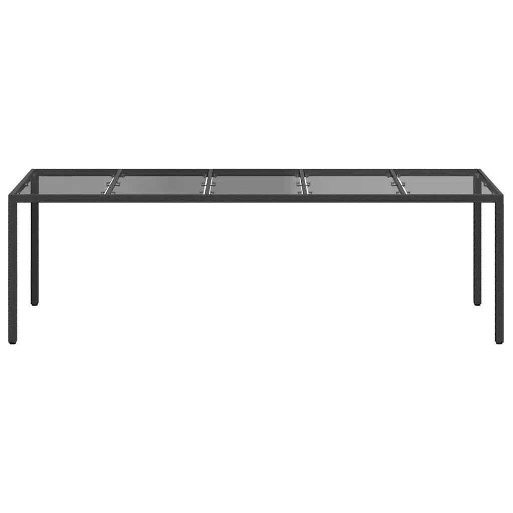 Tavolo da Giardino Nero Puro 250 x 100 x 75 cm polyrattan 362554
