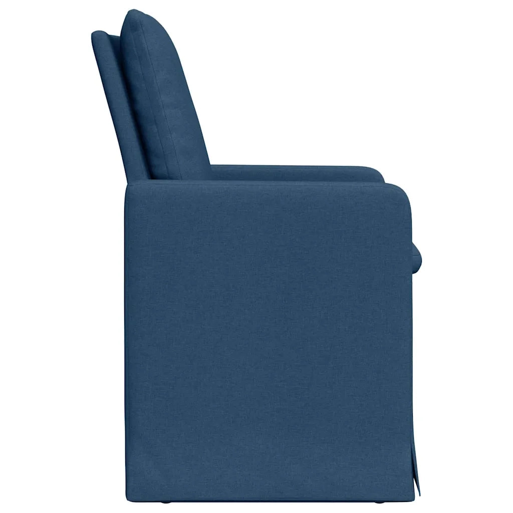 Sedie da pranzo 2 pcs Blu 57 x 67 x 98 cm Tessuto 42017924