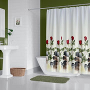 Douchegordino impermeabile, 180 x 200 cm, antimuffa, antibatterico, tenda da bagno lavabile, tenda da bagno in poliestere con 12 anelli per tenda da doccia (rosa)